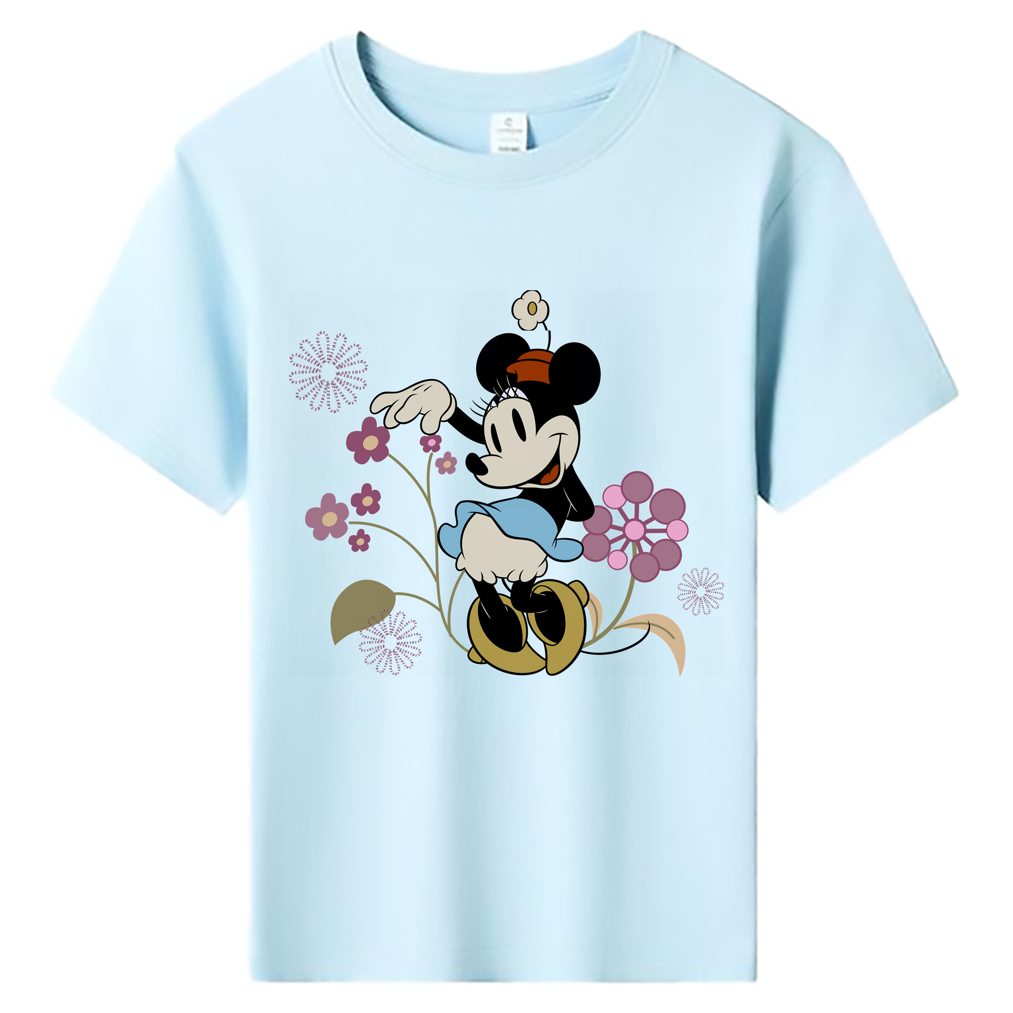 （画像用） ミッキーマウス Mickey Mouse 綿100％キッズTシャツ（フロントプリント）